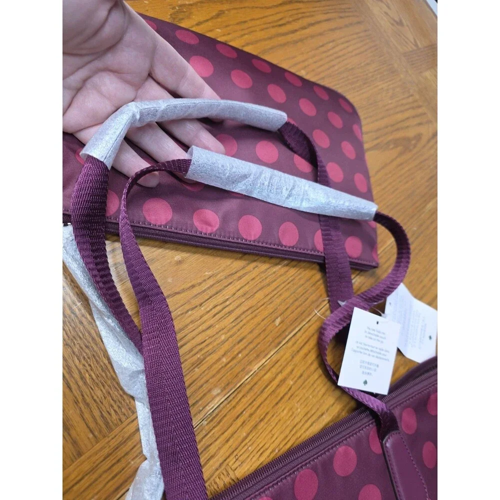 Kate Spade New York The Little Bett Nylon Tote With Pouch New Blackberry